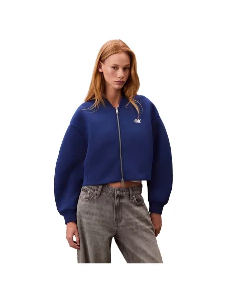 Geacă de blugi Calvin Klein Jeans albastru