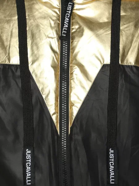 Bomber bunda Just Cavalli s kapucí černá