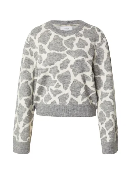 NÜMPH Pulover Grif svetlo / pegasto siva bež