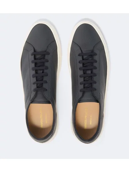 Sneakerși Common Projects din piele albastru