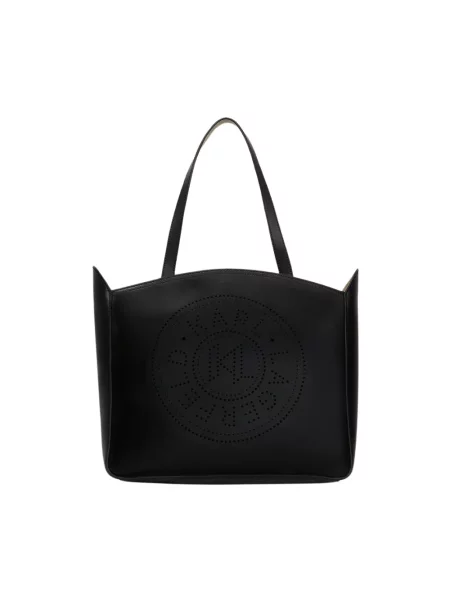 Karl Lagerfeld torebka skórzana czarny