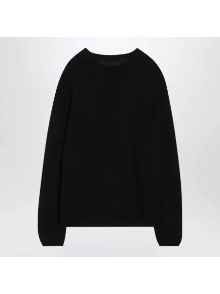 Sweter Prada z dekoltem w serek niebieski