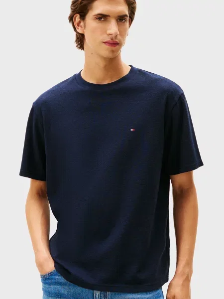 Футболка Tommy Hilfiger из крепа синяя