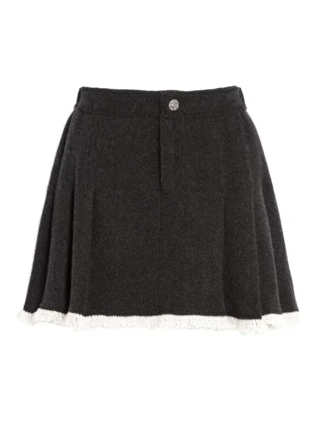 Mały spódnica plisowana Barrie z kaszmiru czarna