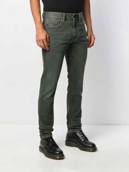 Skinny jeansy skinny Diesel zielone