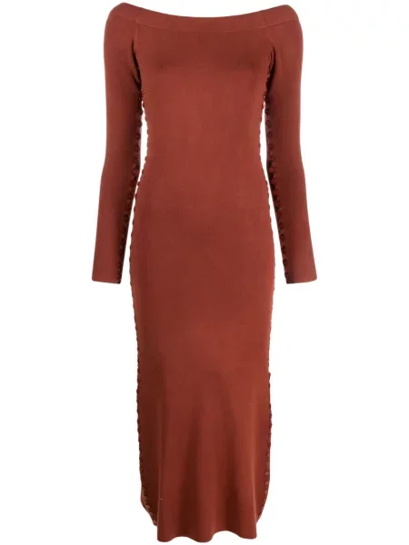 Rochie maxi Altuzarra tricotate până la genunchi de costum portocaliu