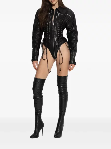 Geanta de piele Dsquared2 negru