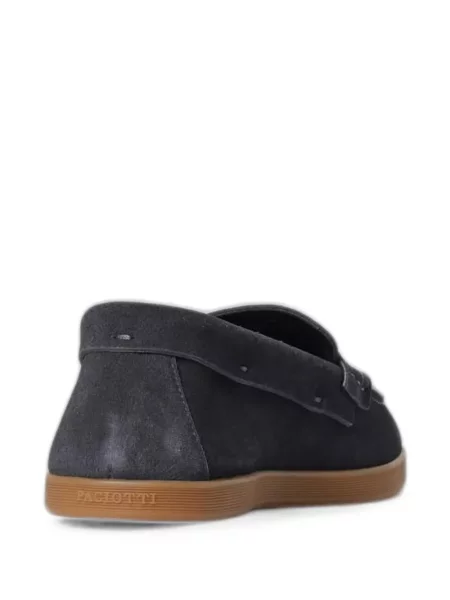 Pantofi loafer Cesare Paciotti din piele de căprioară cu autograf albastru