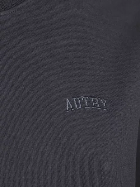 Tricou Autry cu broderie gri