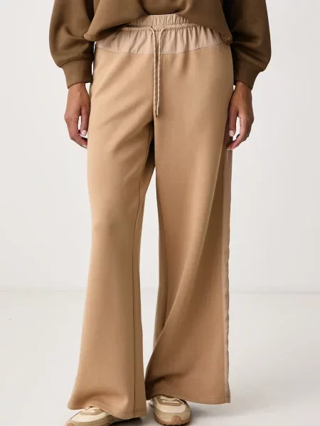 Twinset pantaloni de trening pentru femei cu vâscoză maro