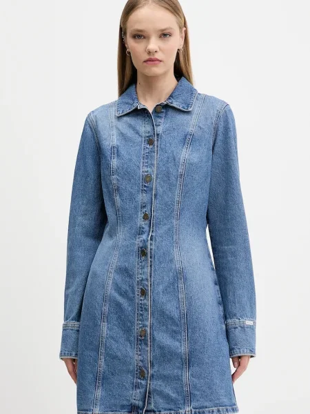Джинсова сукня Guess Jeans mini розкльошена