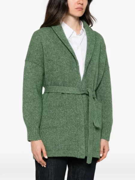 Gulerat cu centură cardigan Kangra verde