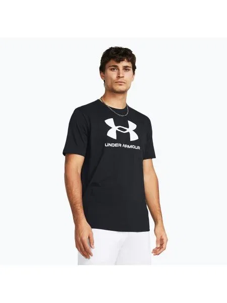 Мъжка тениска Under Armour Sportstyle Logo Update black/white бяло