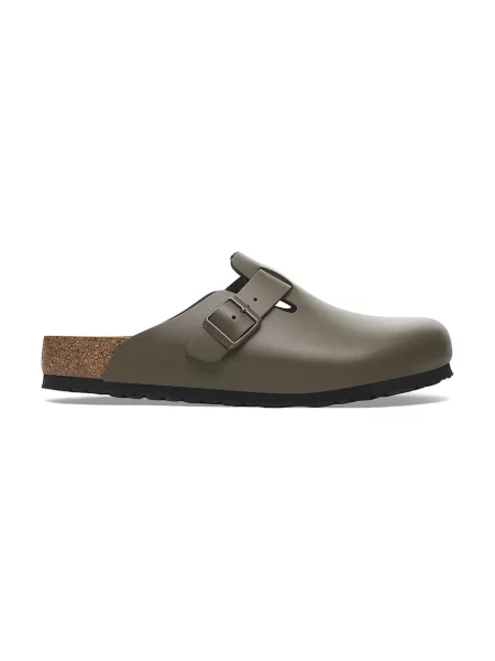 Usnjeni natikači Birkenstock Boston zelena