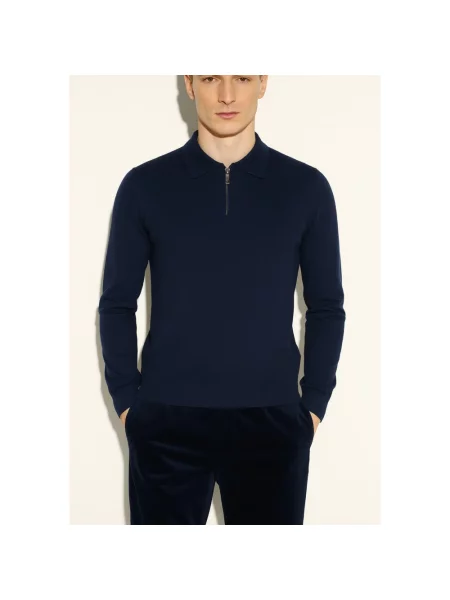 Sweter Paolo Pecora wełniany niebieski