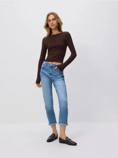 Reserved Джинси boyfriend синій