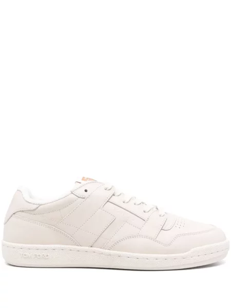Sneakerși Tom Ford din piele alb