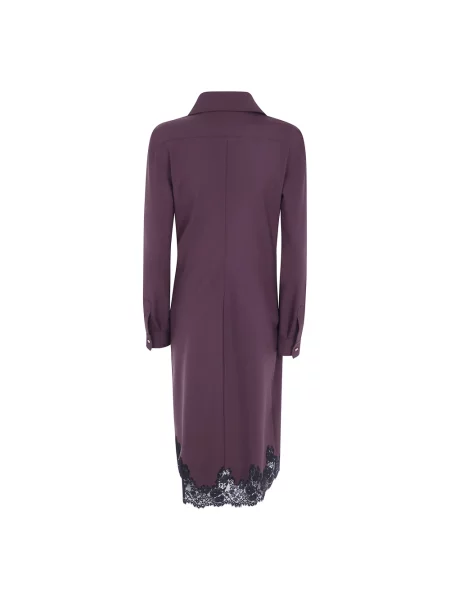 Sukienka koszulowa Alberta Ferretti fioletowa