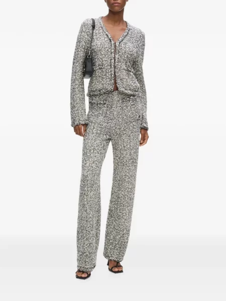 Cardigan Karl Lagerfeld tricotate alb
