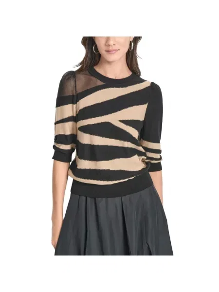 Dzianinowy długi sweter Dkny czarny