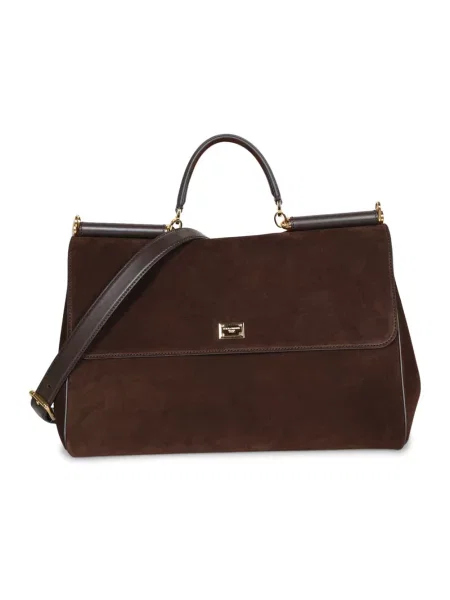 Torebka Dolce And Gabbana skórzana brązowa