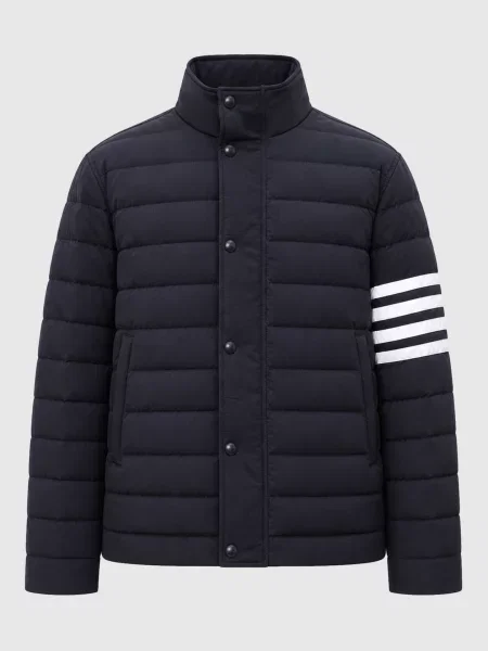Стеганый пуховик Thom Browne синий