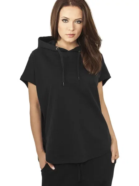 Geacă Urban Classics fără mâneci din material terry negru