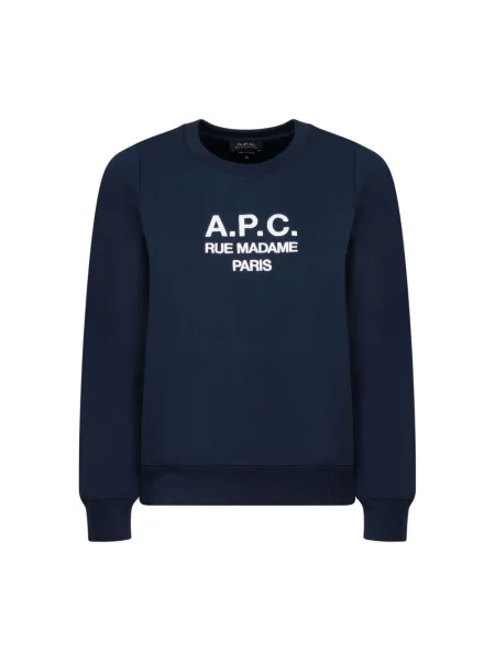 Bluza A.p.c. z logo niebieska