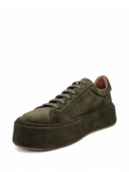 Sneakerși Casadei din piele de căprioară cu platformă verde