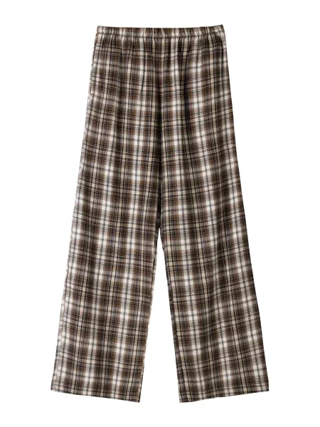 Bershka Hlače rjava / črna / off-bela bela