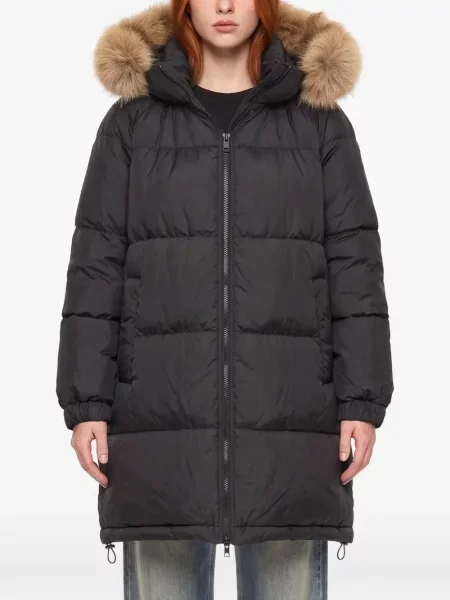 Kabát Weekend Max Mara s kapucí černý