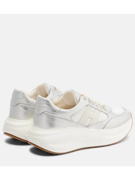 Maxi sneakerși Hogan din piele alb