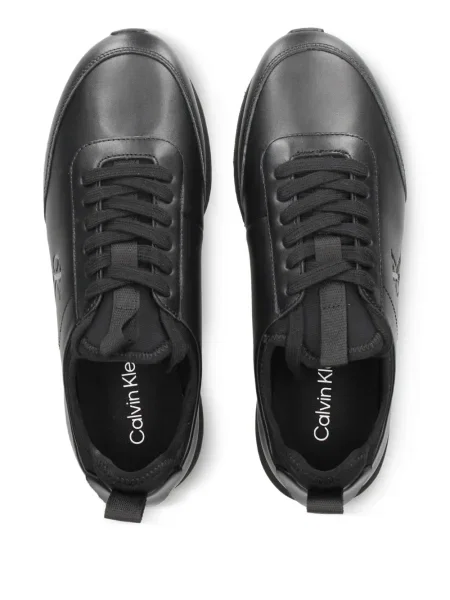 Sneakerși Calvin Klein din piele negru