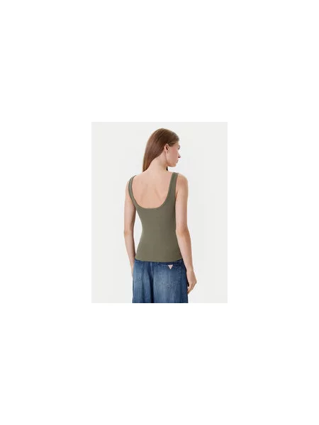 Guess Jeans Marškinėliai Regular Fit chaki