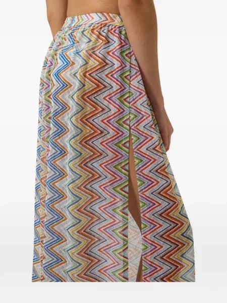 Pantaloni Missoni tricotate alb