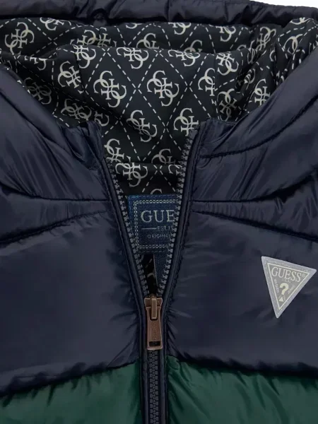 Kurtka dziecięca Guess zielona