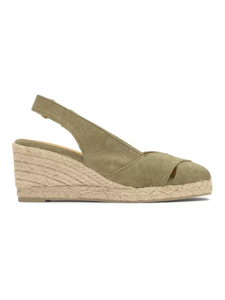 Espadryle Castaner na koturnie zielone