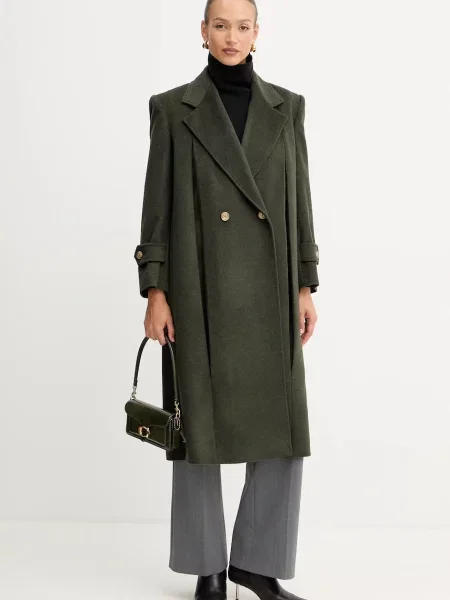 Вовняне пальто Weekend Max Mara SMALTO зелений