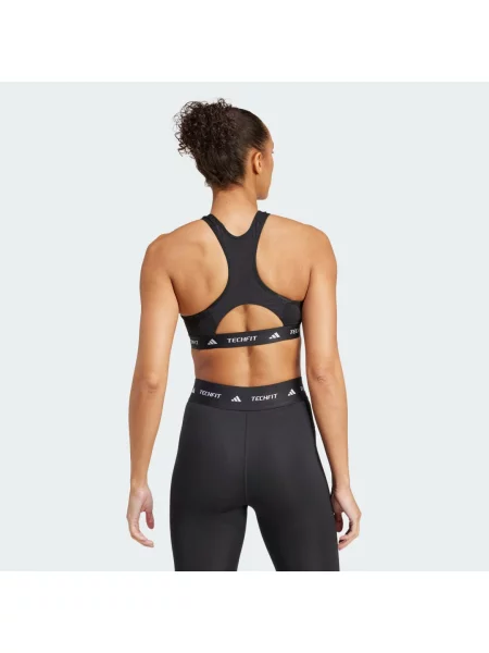Biustonosz Techfit Medium-Support High-Neck czarny