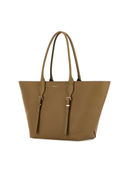 Shopperka Michael Kors skórzana beżowa