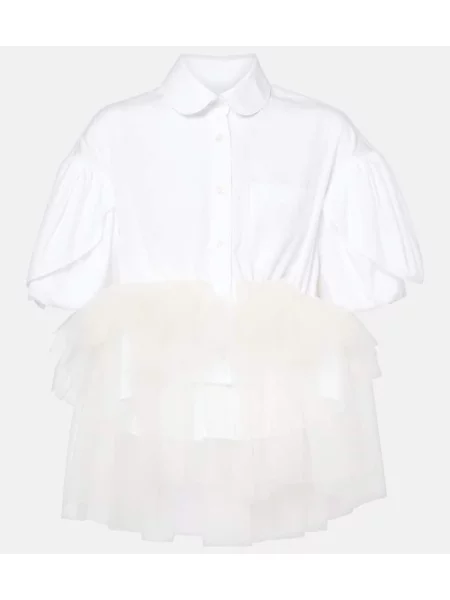 Cropp cămașă Simone Rocha din tul alb