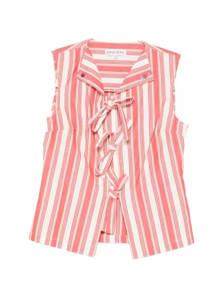 Top Stine Goya cu dungi cu legături roșu