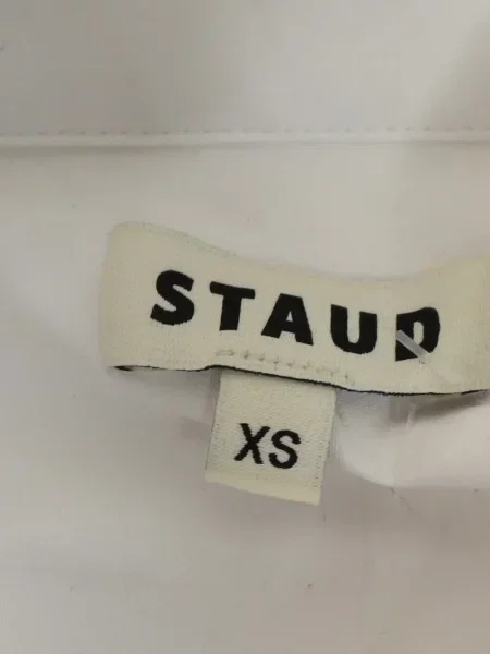 Lung rochie tip cămașă Staud alb