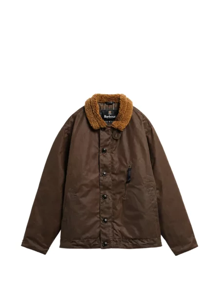 Gulerat geacă Barbour din fleece maro