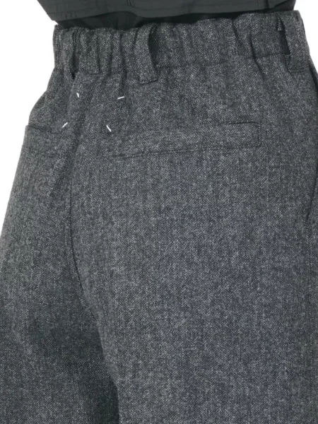 Pantaloni Maison Margiela de lână plisate gri
