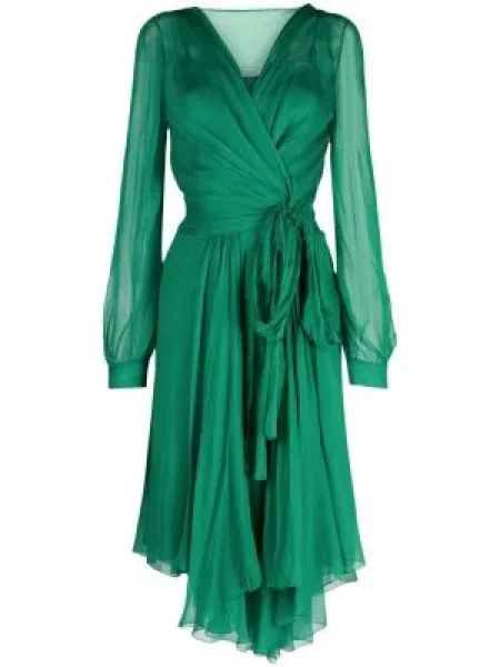 Rochie Alberta Ferretti de mătase asimetrică