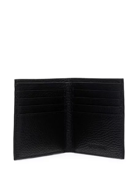 Kožená peněženka Emporio Armani s autogramem černá