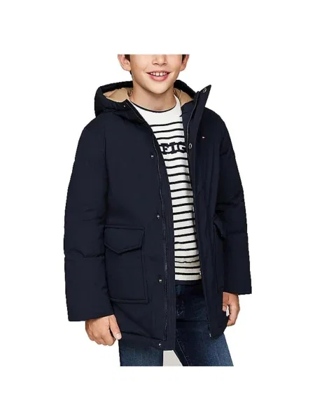 Geacă copii Tommy Hilfiger albastru