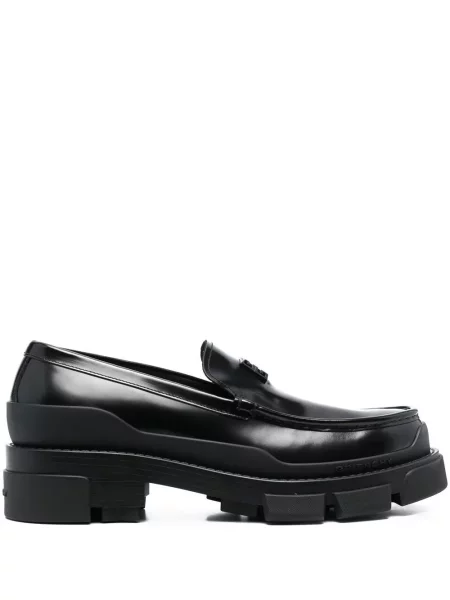 Pantofi loafer Givenchy cu autograf negru