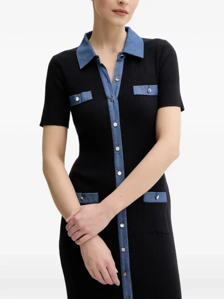 Rochie din denim Morgan negru